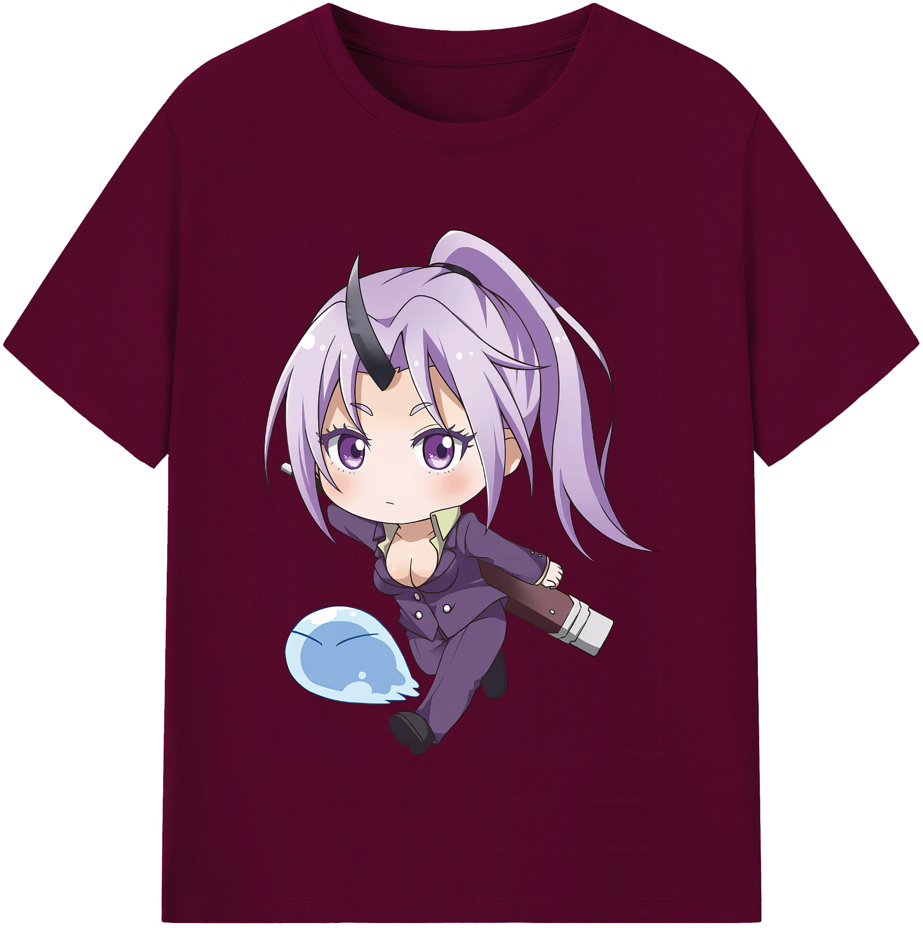（画像用） 転スラ Regarding Reincarnated to Slime レディースカジュアルプリントTシャツ（綿100％）